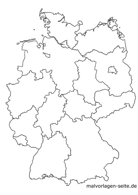 deutschlandkarte bundesländer blanko